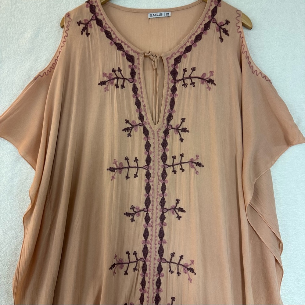 Bagus Kaftan Coverall Mauve Pink embroidery size OS Women